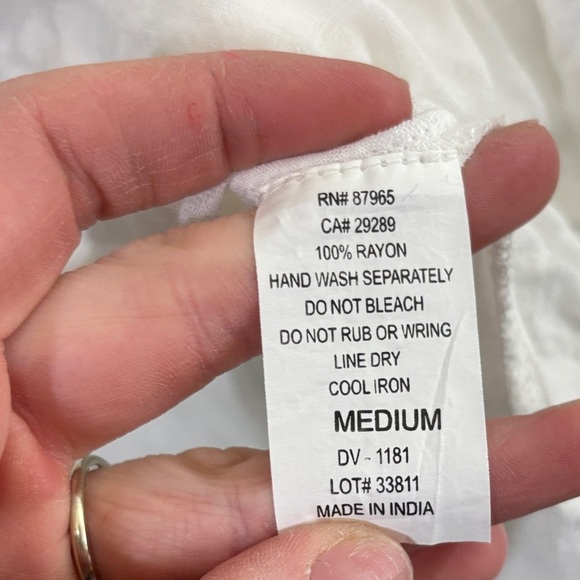 Elan White Puff Sleeve Wrap Blouse - Picture 3 of 3